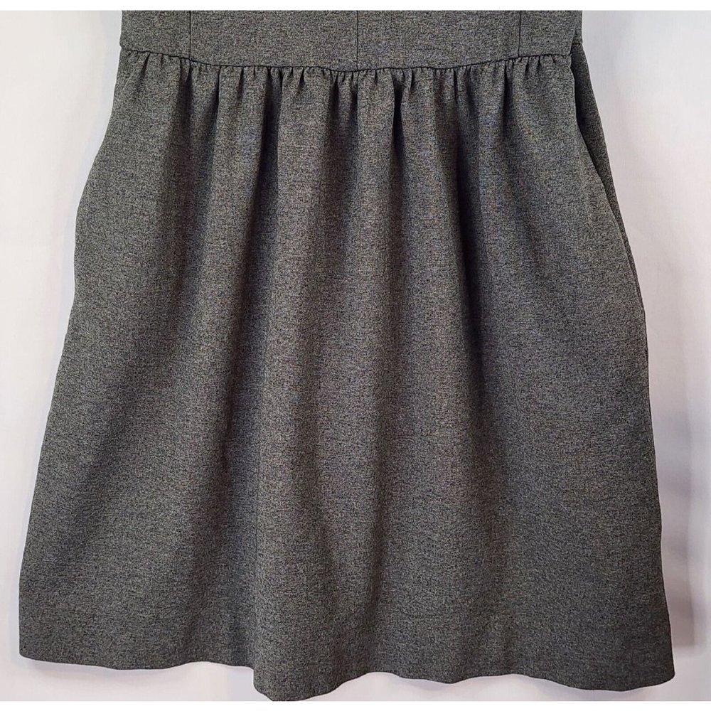 Madewell Dress Womens Small Dark Gray Stretch Pleated Classic Fit & Flare Mini - Picture 8 of 14
